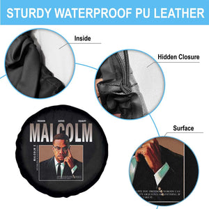 Black History Hero Malcolm X Spare Tire Cover Stumbling Is Not Falling TS12 Print Your Wear