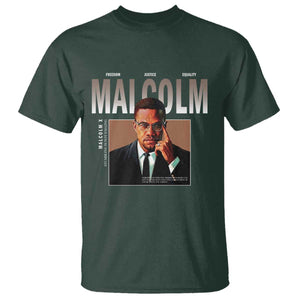 Black History Hero Malcolm X T Shirt Stumbling Is Not Falling TS12 Dark Forest Green Print Your Wear