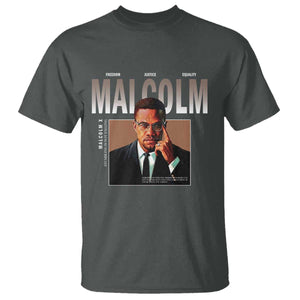 Black History Hero Malcolm X T Shirt Stumbling Is Not Falling TS12 Dark Heather Print Your Wear