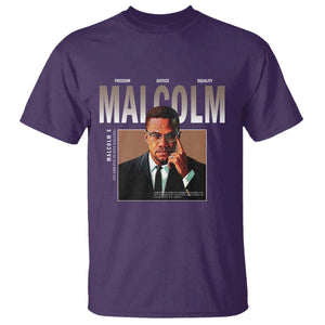 Black History Hero Malcolm X T Shirt Stumbling Is Not Falling TS12 Purple Print Your Wear