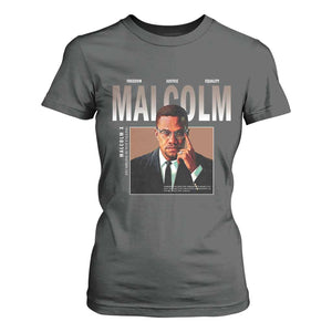 Black History Hero Malcolm X T Shirt For Women Stumbling Is Not Falling TS12 Dark Heather Print Your Wear