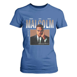 Black History Hero Malcolm X T Shirt For Women Stumbling Is Not Falling TS12 Royal Blue Print Your Wear