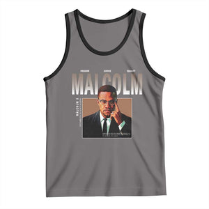 Black History Hero Malcolm X Tank Top Stumbling Is Not Falling TS12 Deep Heather Black Print Your Wear