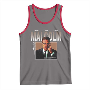 Black History Hero Malcolm X Tank Top Stumbling Is Not Falling TS12 Deep Heather Red Print Your Wear