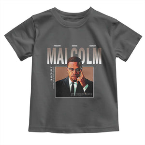 Black History Hero Malcolm X Toddler T Shirt Stumbling Is Not Falling TS12 Dark Heather Print Your Wear