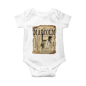 Malcolm X Historical Newspaper Baby Onesie Stumbling Is Not Falling Black History TS12 White Print Your Wear