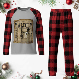 Malcolm X Historical Newspaper Plaid Pajama Set Stumbling Is Not Falling Black History TS12 Buffalo Plaid Print Your Wear