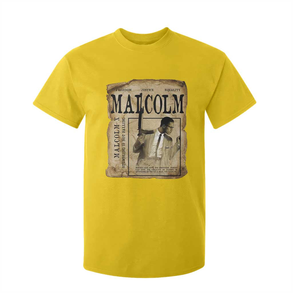 Malcolm X Historical Newspaper T Shirt For Kid Stumbling Is Not Falling Black History TS12 Daisy Print Your Wear