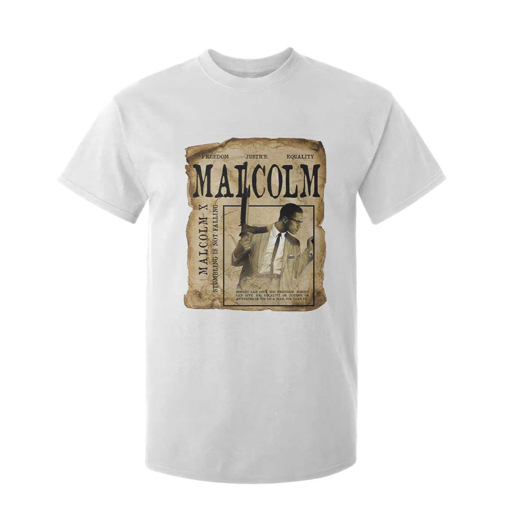 Malcolm X Historical Newspaper T Shirt For Kid Stumbling Is Not Falling Black History TS12 White Print Your Wear