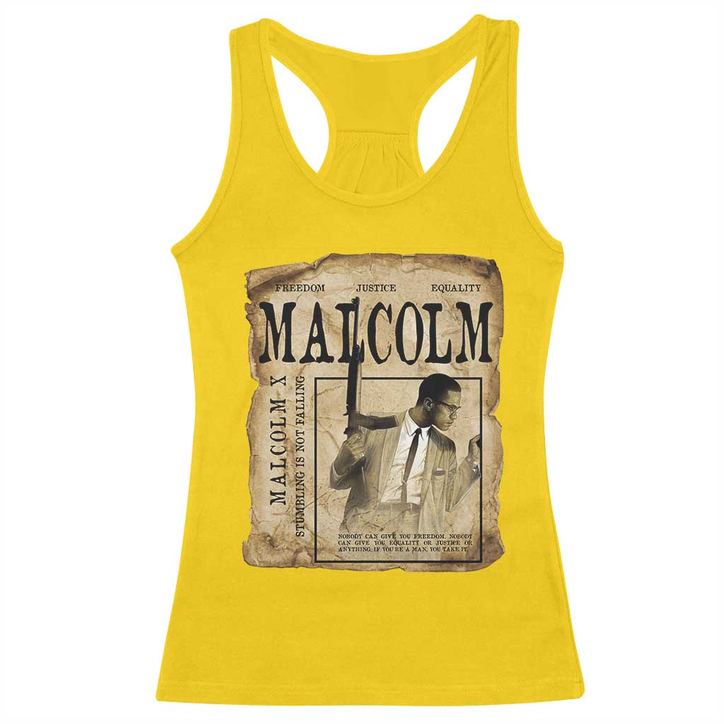 Malcolm X Historical Newspaper Racerback Tank Top Stumbling Is Not Falling Black History TS12 Daisy Print Your Wear