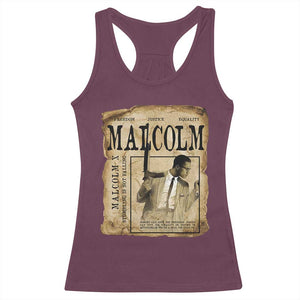 Malcolm X Historical Newspaper Racerback Tank Top Stumbling Is Not Falling Black History TS12 Maroon Print Your Wear