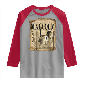 Malcolm X Historical Newspaper Raglan Shirt Stumbling Is Not Falling Black History TS12 Sport Gray Red Print Your Wear