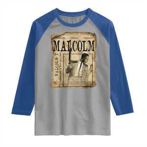 Malcolm X Historical Newspaper Raglan Shirt Stumbling Is Not Falling Black History TS12 Sport Gray Royal Print Your Wear