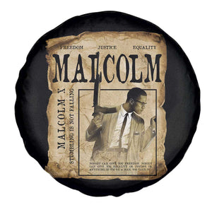 Malcolm X Historical Newspaper Spare Tire Cover Stumbling Is Not Falling Black History TS12 Print Your Wear
