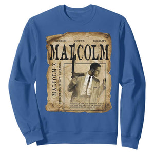 Malcolm X Historical Newspaper Sweatshirt Stumbling Is Not Falling Black History TS12 Royal Blue Print Your Wear