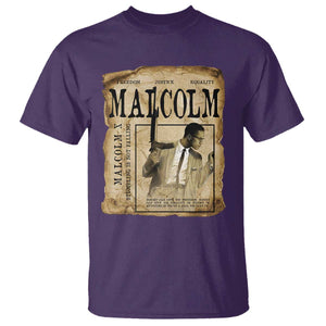 Malcolm X Historical Newspaper T Shirt Stumbling Is Not Falling Black History TS12 Purple Print Your Wear