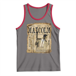 Malcolm X Historical Newspaper Tank Top Stumbling Is Not Falling Black History TS12 Deep Heather Red Print Your Wear