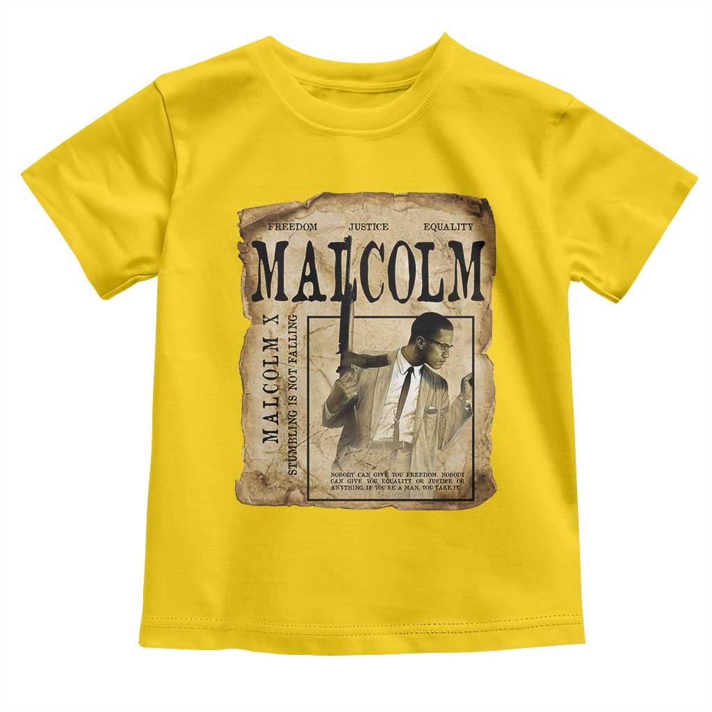 Malcolm X Historical Newspaper Toddler T Shirt Stumbling Is Not Falling Black History TS12 Daisy Print Your Wear