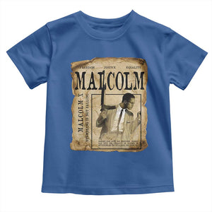 Malcolm X Historical Newspaper Toddler T Shirt Stumbling Is Not Falling Black History TS12 Royal Blue Print Your Wear