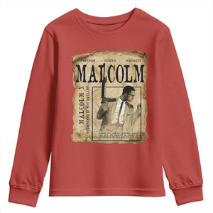 Malcolm X Historical Newspaper Youth Sweatshirt Stumbling Is Not Falling Black History TS12 Red Print Your Wear