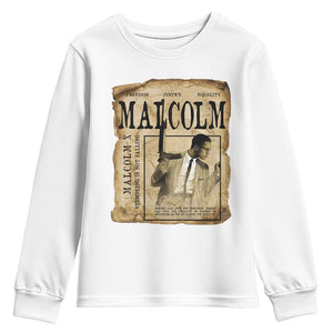 Malcolm X Historical Newspaper Youth Sweatshirt Stumbling Is Not Falling Black History TS12 White Print Your Wear