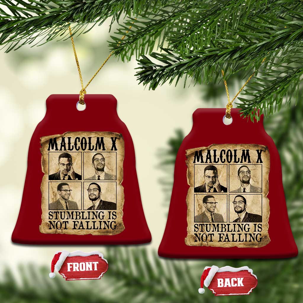 Malcolm X Ceramic Ornament Stumbling Is Not Falling Historical Poster TS12 Print Your Wear