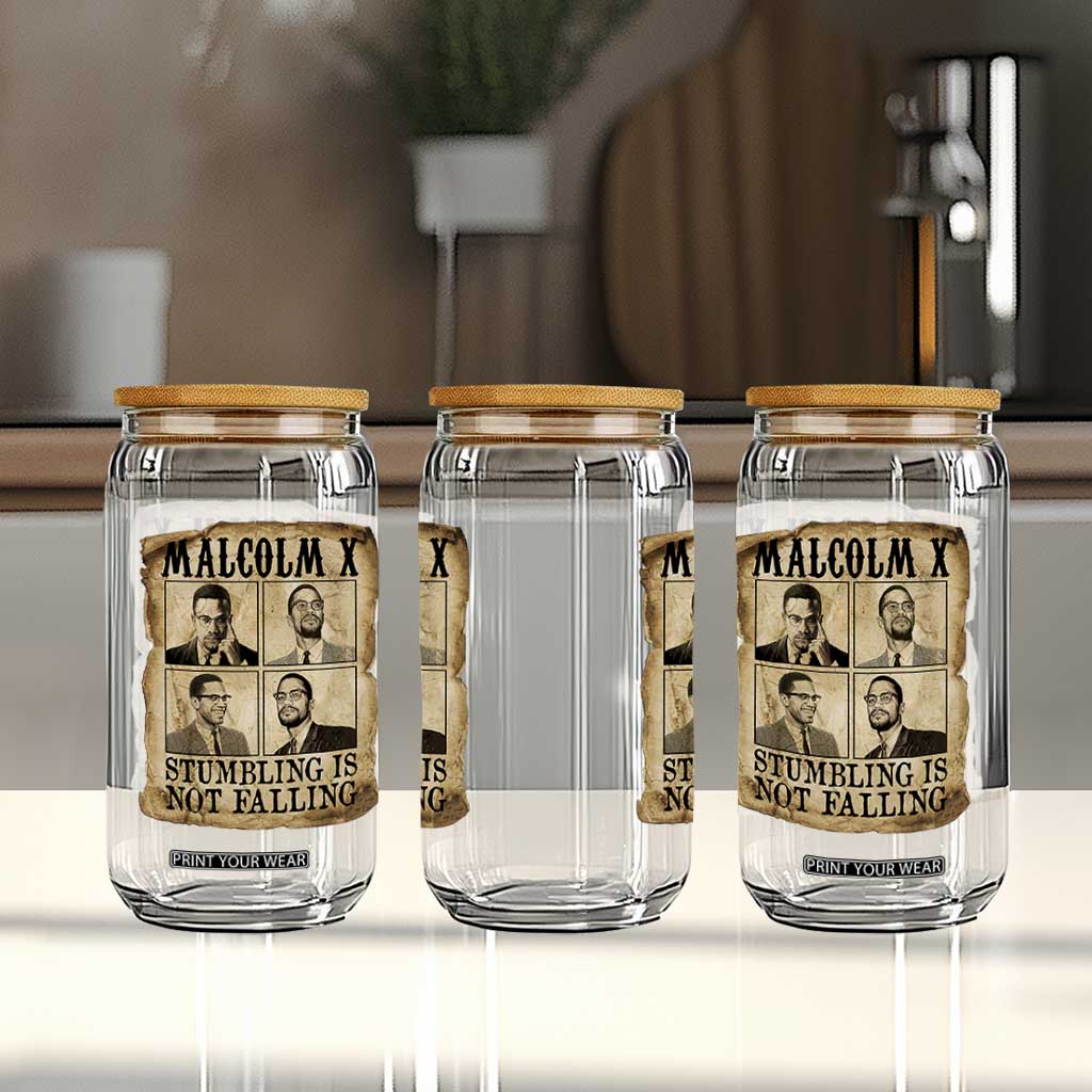 Malcolm X Glass Can Stumbling Is Not Falling Historical Poster TS12 Print Your Wear