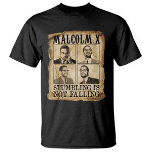 Malcolm X T Shirt Stumbling Is Not Falling Historical Poster TS12 Black Print Your Wear