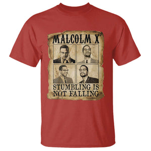 Malcolm X T Shirt Stumbling Is Not Falling Historical Poster TS12 Red Print Your Wear