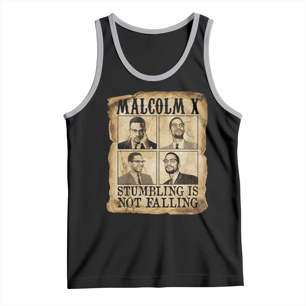 Malcolm X Tank Top Stumbling Is Not Falling Historical Poster TS12 Black Athletic Heather Print Your Wear
