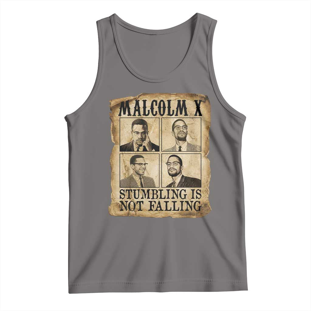 Malcolm X Tank Top Stumbling Is Not Falling Historical Poster TS12 Deep Heather Print Your Wear