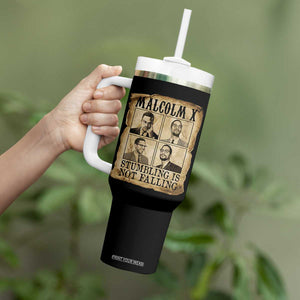 Malcolm X Tumbler With Handle Stumbling Is Not Falling Historical Poster TS12 Print Your Wear