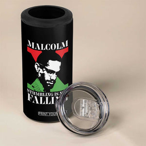 Malcolm X 4 in 1 Can Cooler Tumbler Stumbling Is Not Falling Black History Leader TS12 Print Your Wear
