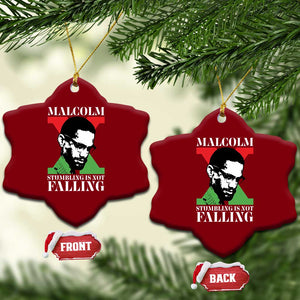 Malcolm X Ceramic Ornament Stumbling Is Not Falling Black History Leader TS12 Print Your Wear