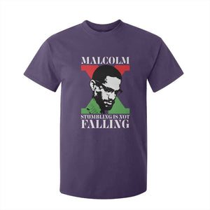 Malcolm X T Shirt For Kid Stumbling Is Not Falling Black History Leader TS12 Purple Print Your Wear