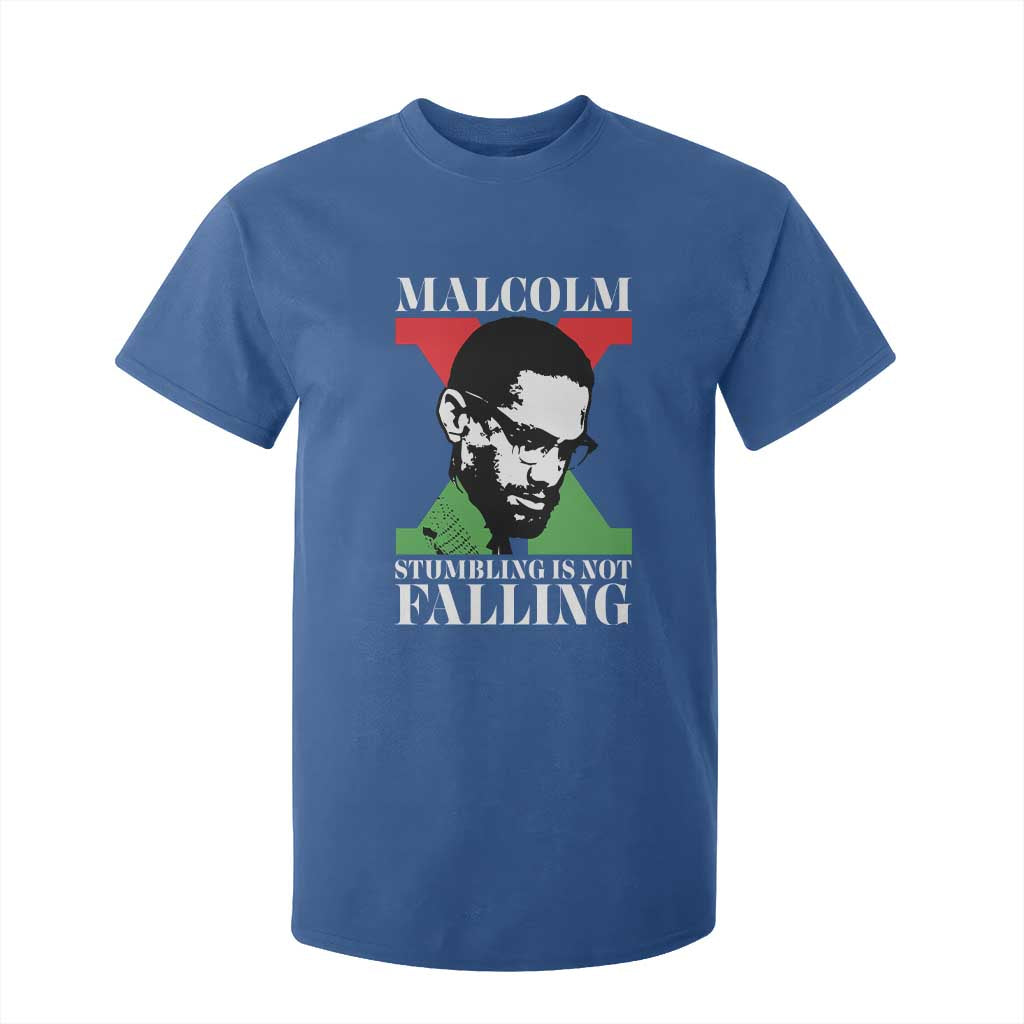 Malcolm X T Shirt For Kid Stumbling Is Not Falling Black History Leader TS12 Royal Blue Print Your Wear