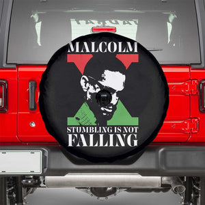 Malcolm X Spare Tire Cover Stumbling Is Not Falling Black History Leader TS12 Black Print Your Wear