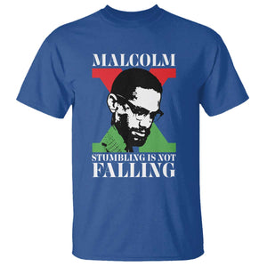 Malcolm X T Shirt Stumbling Is Not Falling Black History Leader TS12 Royal Blue Print Your Wear