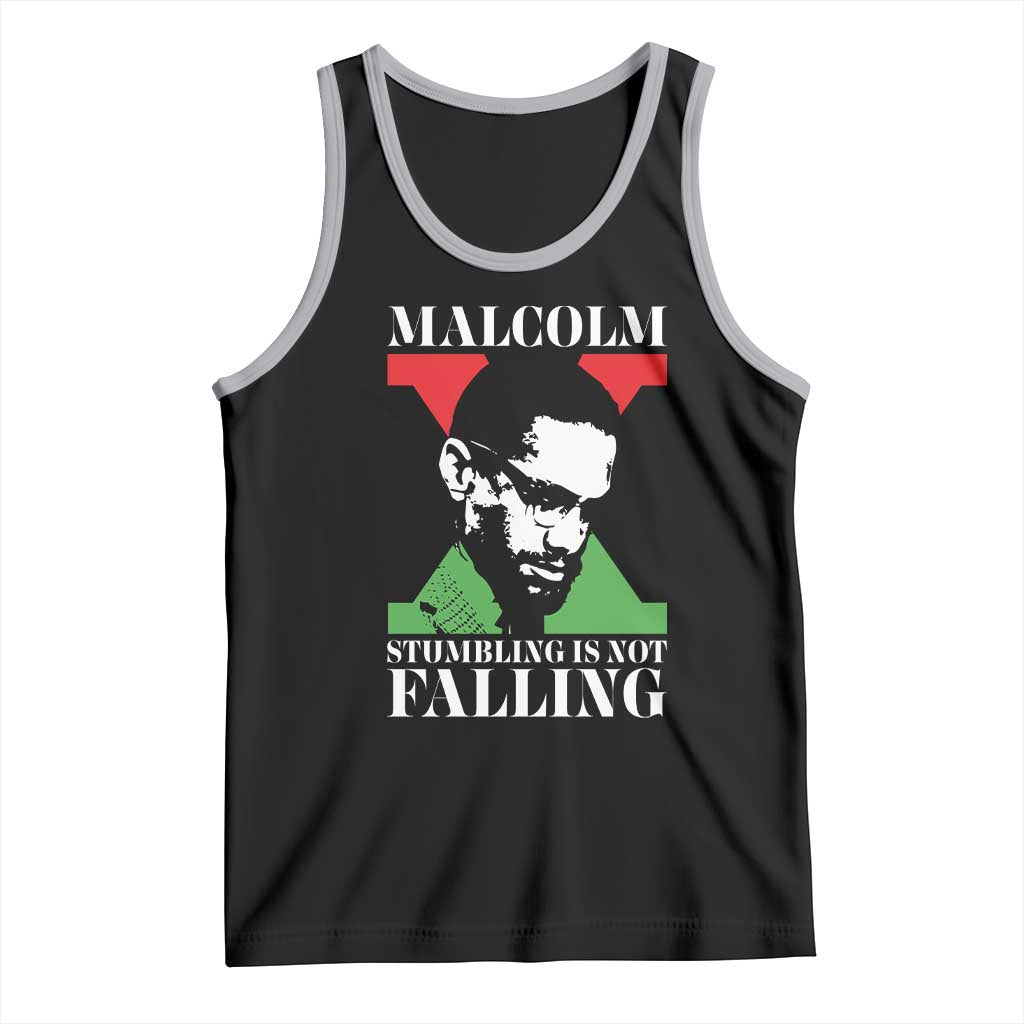 Malcolm X Tank Top Stumbling Is Not Falling Black History Leader TS12 Black Athletic Heather Print Your Wear