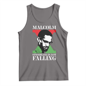 Malcolm X Tank Top Stumbling Is Not Falling Black History Leader TS12 Deep Heather Print Your Wear