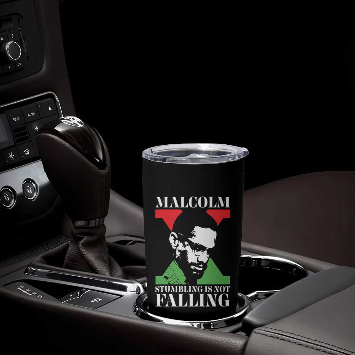 Malcolm X Tumbler Cup Stumbling Is Not Falling Black History Leader TS12 Print Your Wear