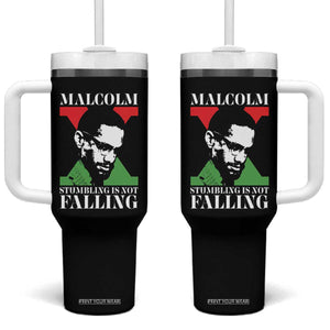 Malcolm X Tumbler With Handle Stumbling Is Not Falling Black History Leader TS12 One Size: 40 oz Black Print Your Wear