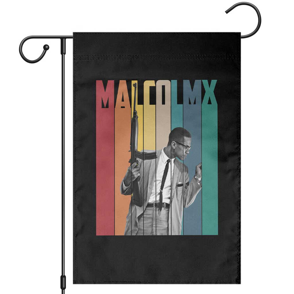 Malcolm X Garden Flag Retro Portrait Black Empowerment Heritage Gift TS12 Black Print Your Wear
