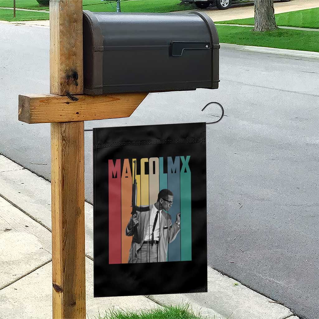 Malcolm X Garden Flag Retro Portrait Black Empowerment Heritage Gift TS12 Print Your Wear
