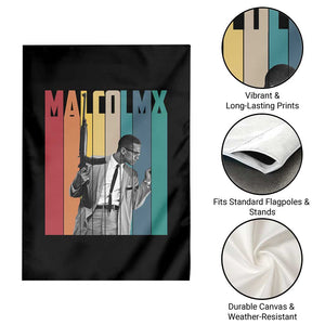 Malcolm X Garden Flag Retro Portrait Black Empowerment Heritage Gift TS12 Print Your Wear