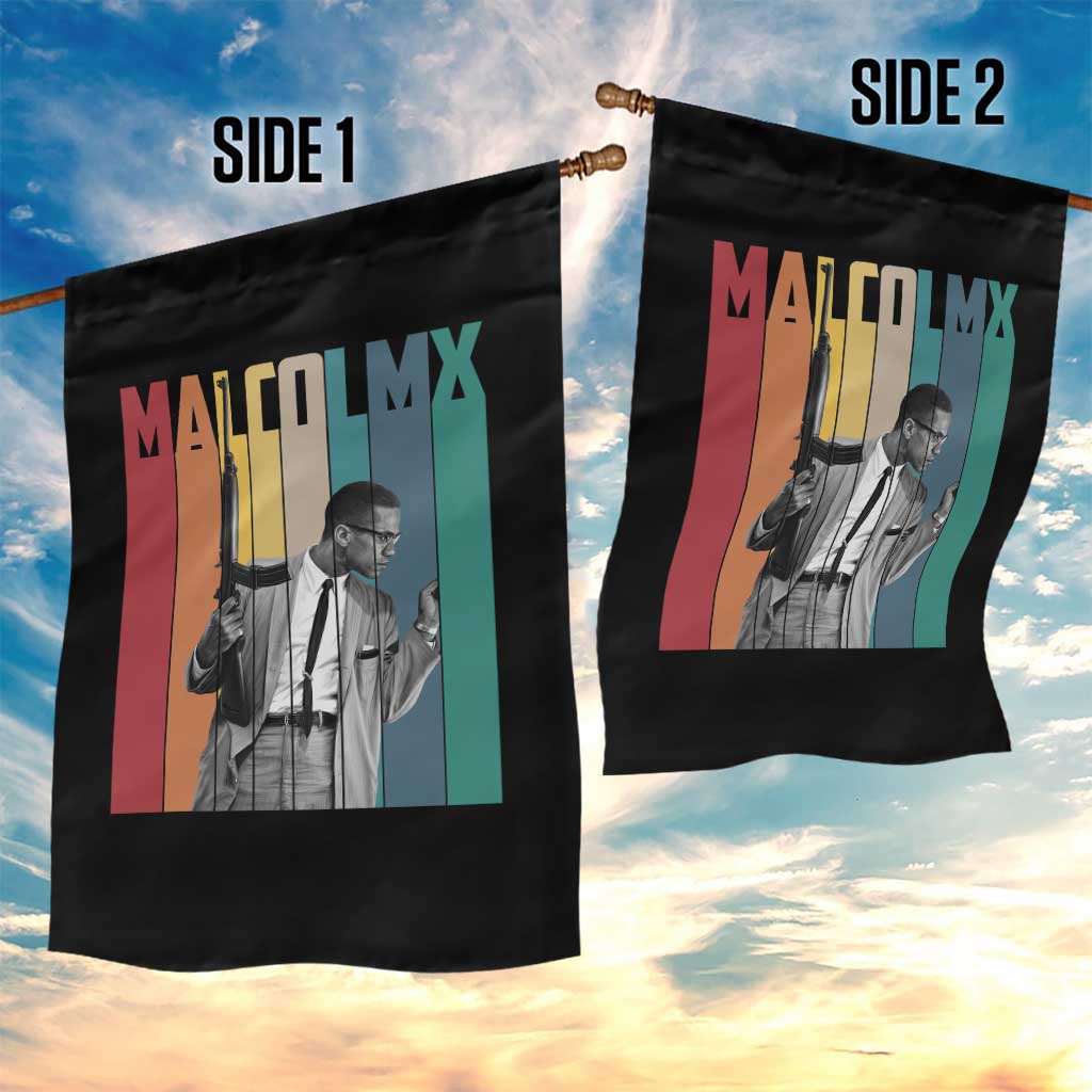 Malcolm X Garden Flag Retro Portrait Black Empowerment Heritage Gift TS12 Print Your Wear