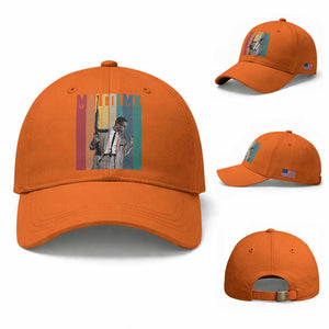 Malcolm X Baseball Cap Retro Portrait Black Empowerment Heritage Gift TS12 Baseball Cap Universal Fit Orange Print Your Wear