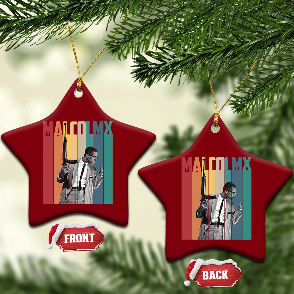 Malcolm X Ceramic Ornament Retro Portrait Black Empowerment Heritage Gift TS12 Print Your Wear