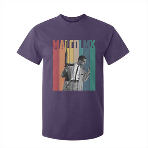 Malcolm X T Shirt For Kid Retro Portrait Black Empowerment Heritage Gift TS12 Purple Print Your Wear