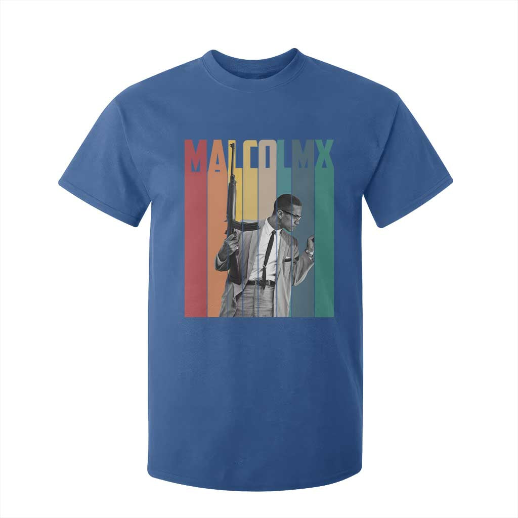 Malcolm X T Shirt For Kid Retro Portrait Black Empowerment Heritage Gift TS12 Royal Blue Print Your Wear